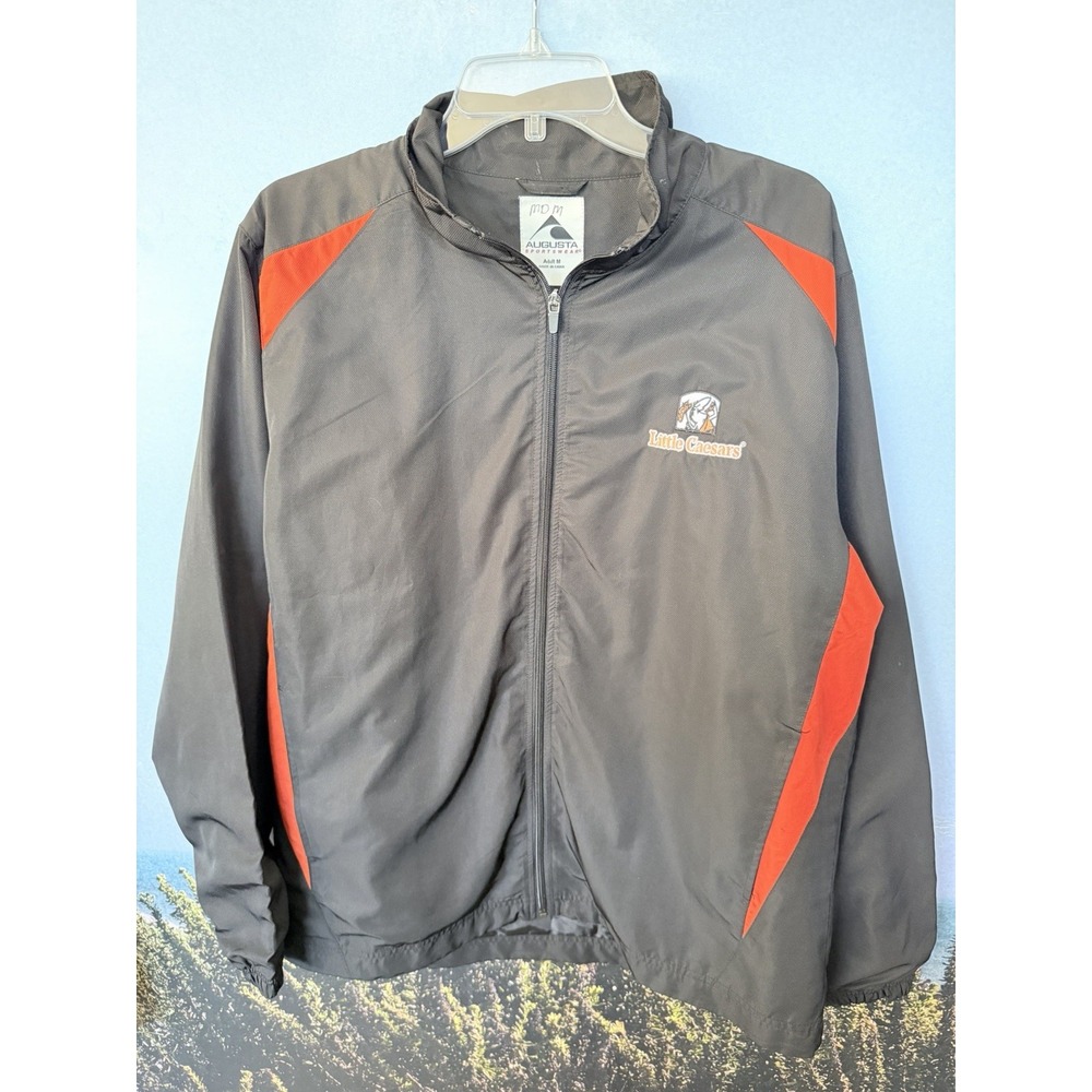 Little Caesars Augusta Staff Full Zip Jacket Size M Workwear Gray Patch